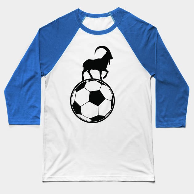 GOAT of Soccer Baseball T-Shirt by justSVGs